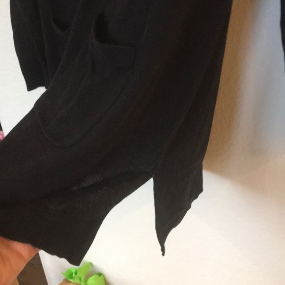 Talbots Woman Black side slit button cardi - Picture 5 of 6